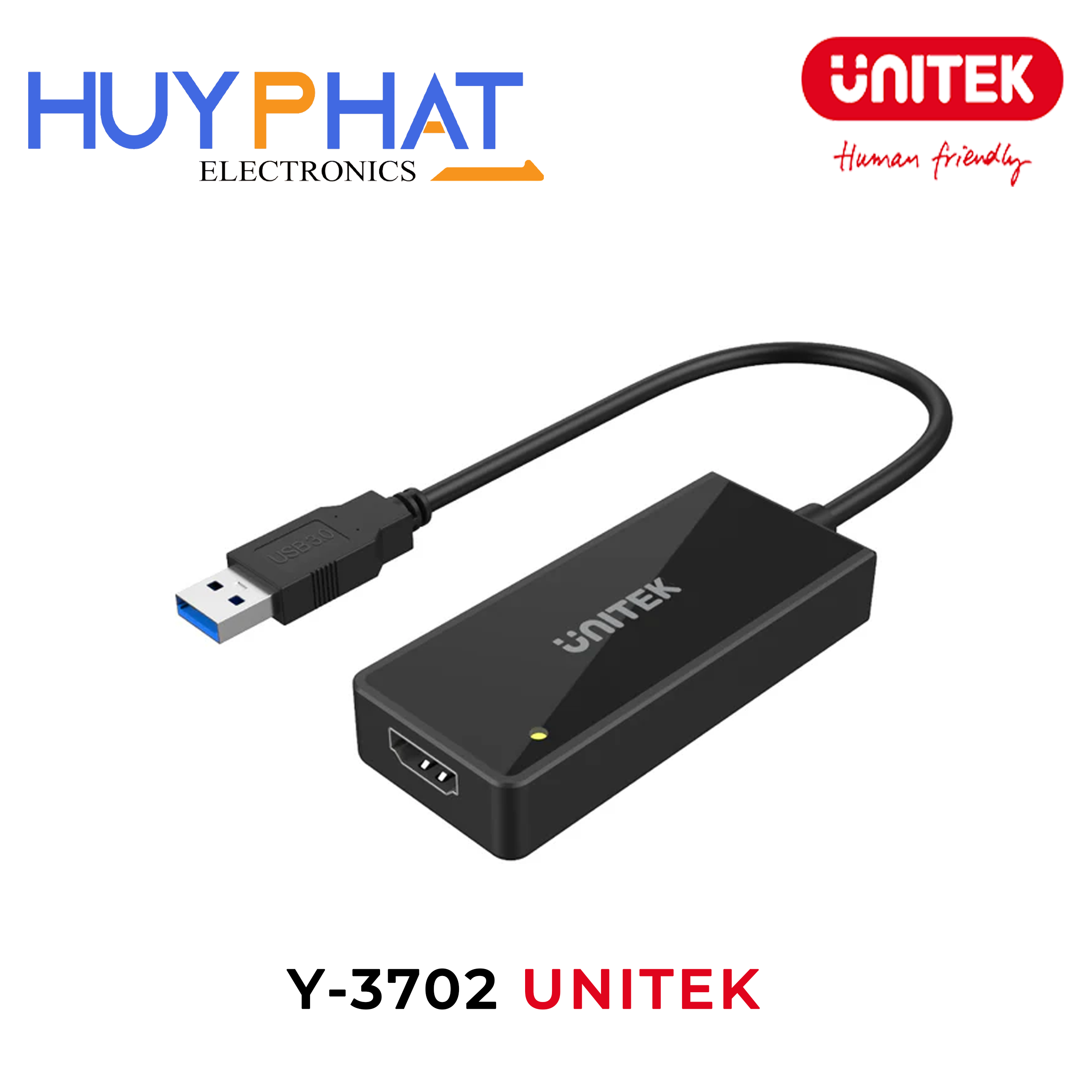 Cáp chuyển đổi USB 3.0 -> HDMI 1080p@60Hz UNITEK Y-3702