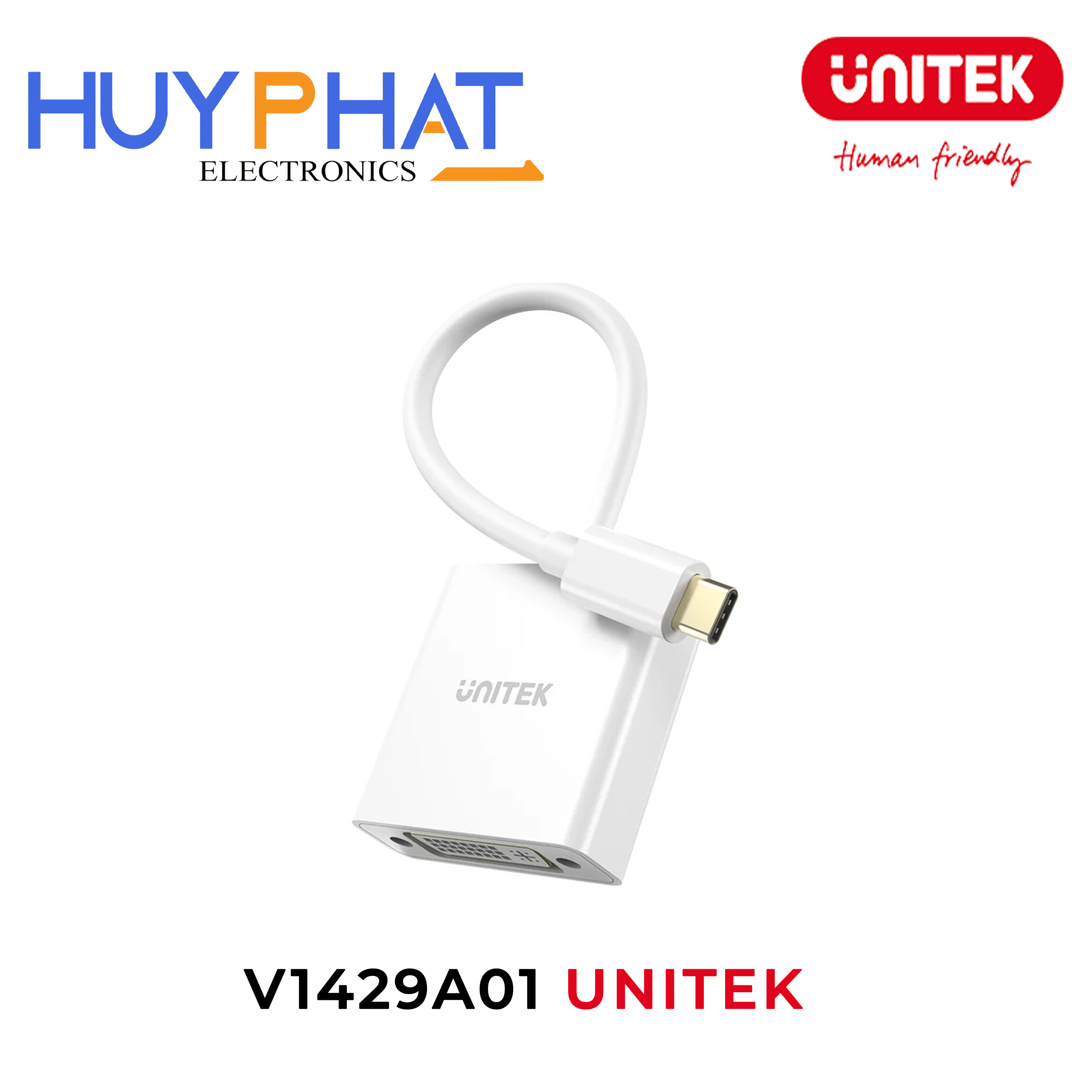 Cáp chuyển đổi Type-C -> DVI  1080p@60Hz UNITEK V1429A01