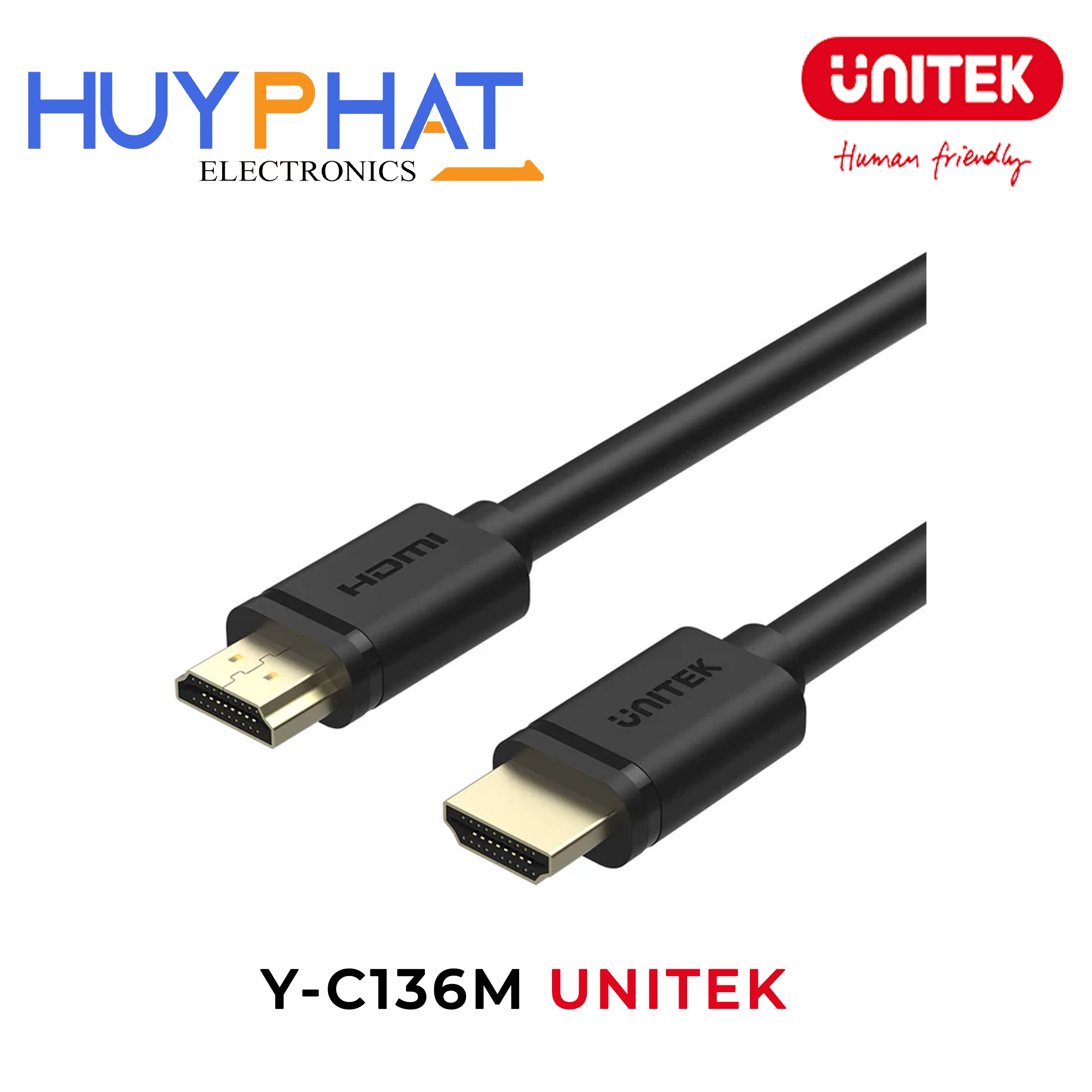 Cáp HDMI 1.4 4K@60Hz dài đến 20M UNITEK Y-C136M