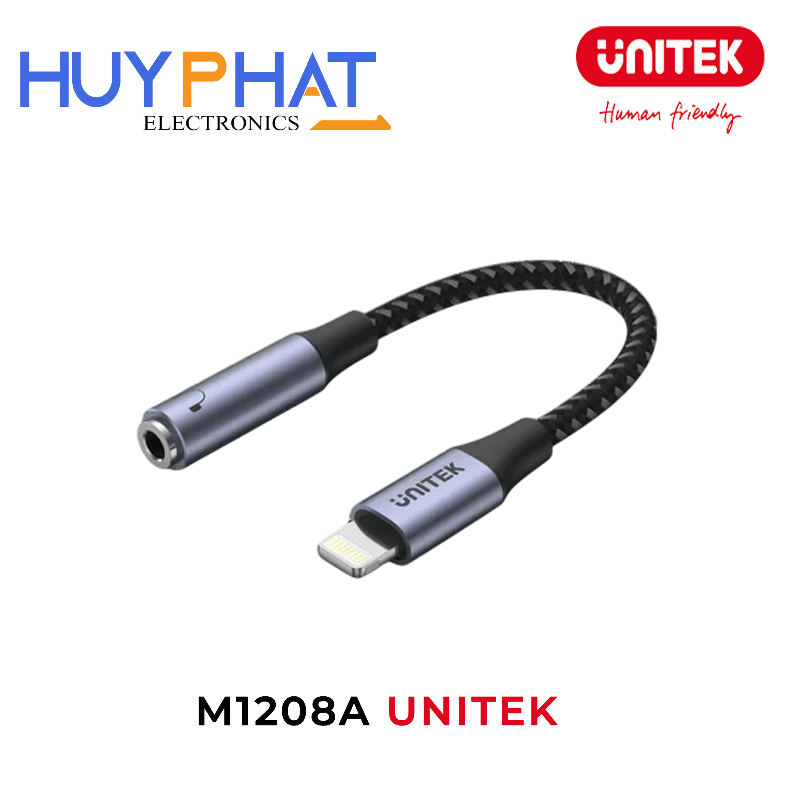 Cáp chuyển đổi Lightning -> 3.5mm UNITEK M1208A