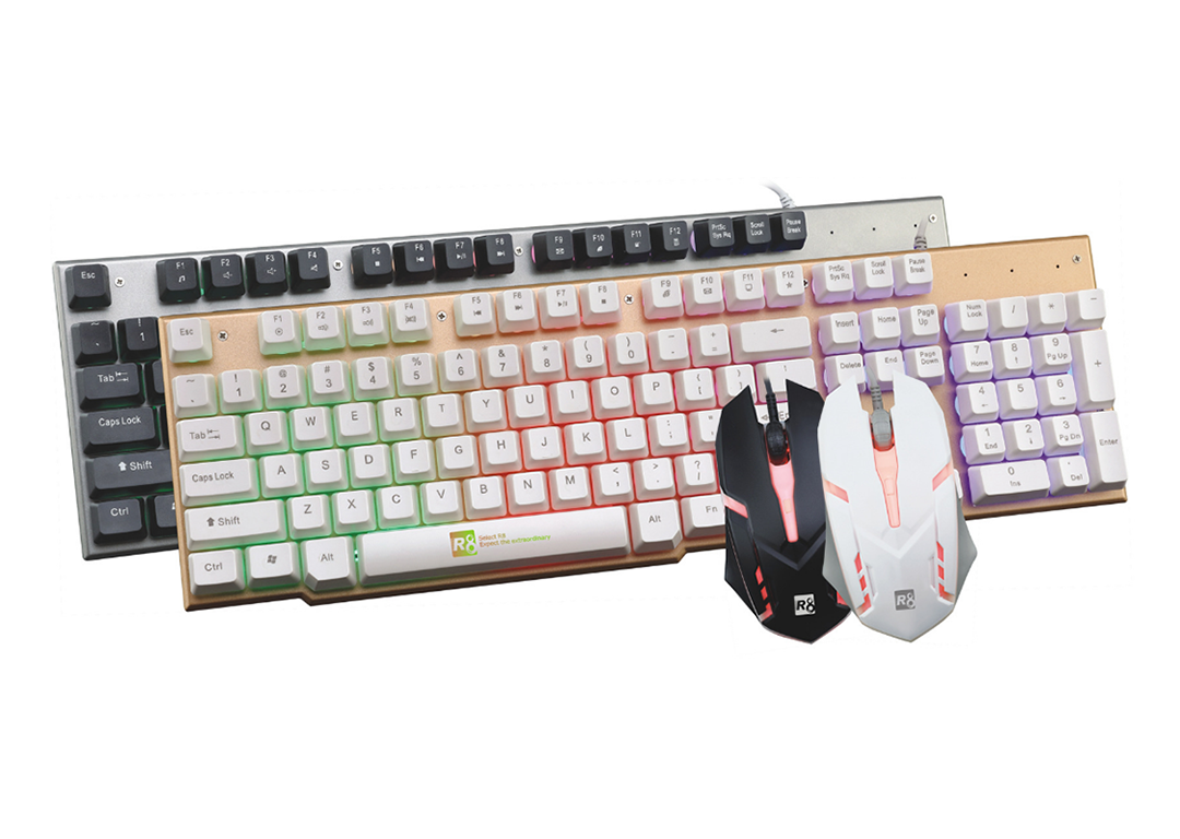 Combo chuột bàn phím có dây Led R8 KM-1920