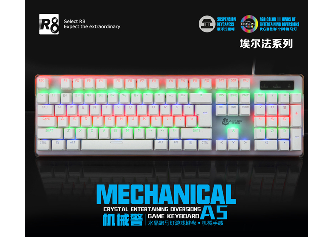 Bàn phím có dây Led R8 KB-A5