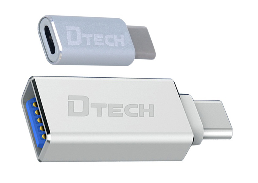 Đầu đổi Type-C -> USB 3.0 & Micro USB DTECH T-0007
